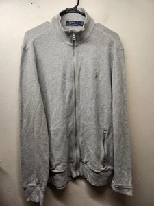 Men's Polo Ralph Lauren Long Sleeved Zipped Large Grey Jacket - Foto 1 di 11