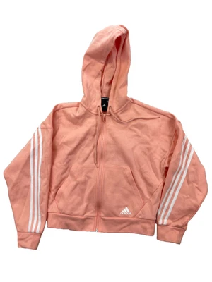 Adidas Sudadera con Capucha Cremallera Para Mujer Talla S Rosa Ligera Sudadera 3 Rayas Logo Foto 1 de 4