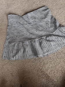 Ann Taylor loft women’s miniskirt blue black tweed ruffle size extra large new - Picture 1 of 10