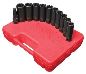 2611 1/2-Inch Drive Extra Thin Wall Deep Impact Socket Set - Picture 1 of 2