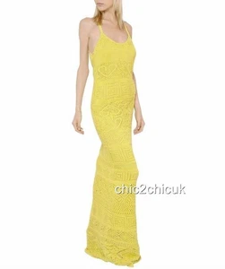 EMILIO PUCCI Blue Crochet Kaftan Dress Coverup Gown UK10-12 New - Picture 1 of 9