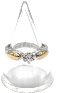 Brillant Ring 14K/0,585 Weiß- und Gelbgold ca.0,3Ct. Brillant VS1 Größe 55 - Bild 1 von 10