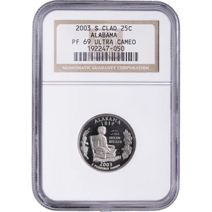 2003-S Clad Alabama State Quarter ~ NGC PF69 ULTRA CAMEO - Picture 1 of 2