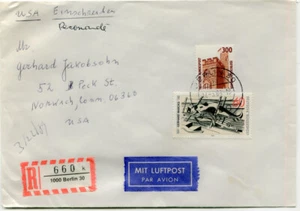 Air Post Cover From Germany to Connecticut, USA - Picture 1 of 1