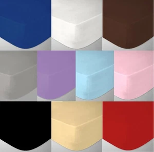 200 FADEN ägyptische Baumwolle 10 Zoll/25 cm tiefes Spannbettlaken oder Kissenbezug Bettwäsche - Bild 1 von 34