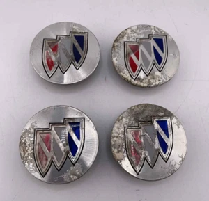 89-96 Buick Center Cap Set USED PA6 (Set of 4) Chrome Blue Red White - Picture 1 of 6