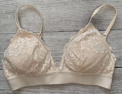 H&M juniors womens lace bralette cream/white size 12  - Image 1 of 3