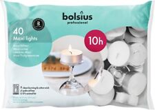 Bolsius Maxi Tealights Candles - Bag of 40 Long Burn Time 10 Hours - Tea Lights