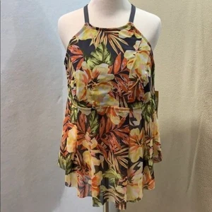 Floral Tankini Top - 16W - Picture 1 of 11