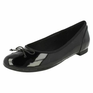 Mujer Clarks Couture Bloom Negro sin Cordones Bailarinas Ancho D - Imagen 1 de 13