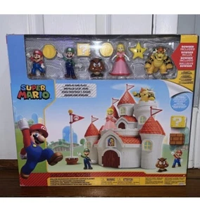 **NIB** SUPER MARIO Nintendo Deluxe Mushroom Kingdom Castle Playset - Picture 1 of 2