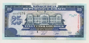 Billete de banco Haití 25 Gourdes 2000 Pick 266.a UNC sin circular - Imagen 1 de 2
