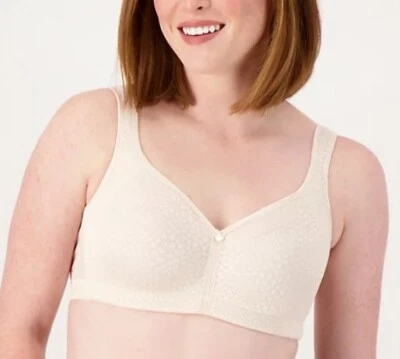 Breezies Underwire Diamond Shimmer Unlined Support Bra Champagne, 44D A561421 - Image 1 of 2