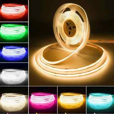 5-20m COB LED Streifen warmweiss kaltweiss RGB RGBW Band Stripe keine Lichtpunkt - Bild 1 von 4