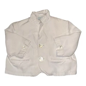 Jack Tar Togs 1920s Vintage White Button Up Boys Jacket No Size Tag - Picture 1 of 8