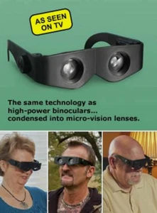 Zoomies Hands Free Binoculars 4X Magnification Zoom Enlarge Glasses binoculares - Picture 1 of 1