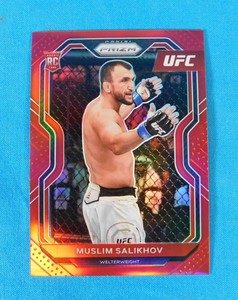 Muslim Salikhov Card #29 2021 Panini Prizm UFC RED PARALLEL 179/275