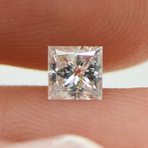 Princess Shape Diamond D/SI1 Certified Real Natural Loose Enhanced 0.32 Carat - Picture 1 of 8