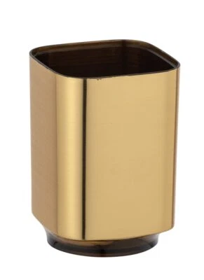 Toothbrush Cup Auron Gold Toothbrush Holder for Toothbrush and Toothpaste Cosm... - Image 1 of 4