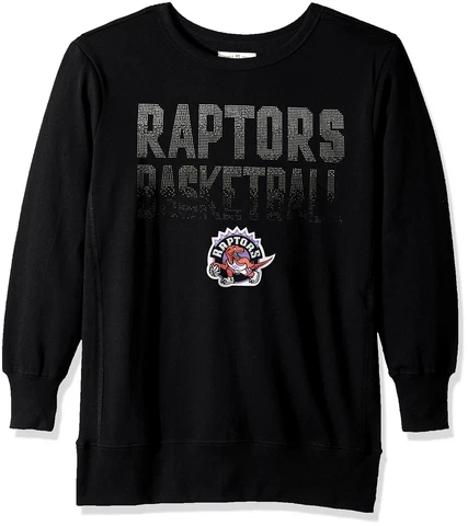 GIII For Her NBA Toronto Raptors Women's Showtime Pullover Sweater, Large, Black Cover