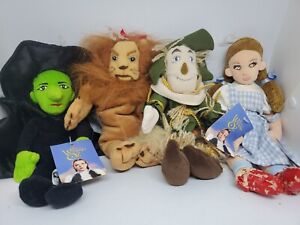 Wizard Of Oz Dorothy lion witch scarecrow (lot 4) Plush Bean Bag Dolls 1998 🚭