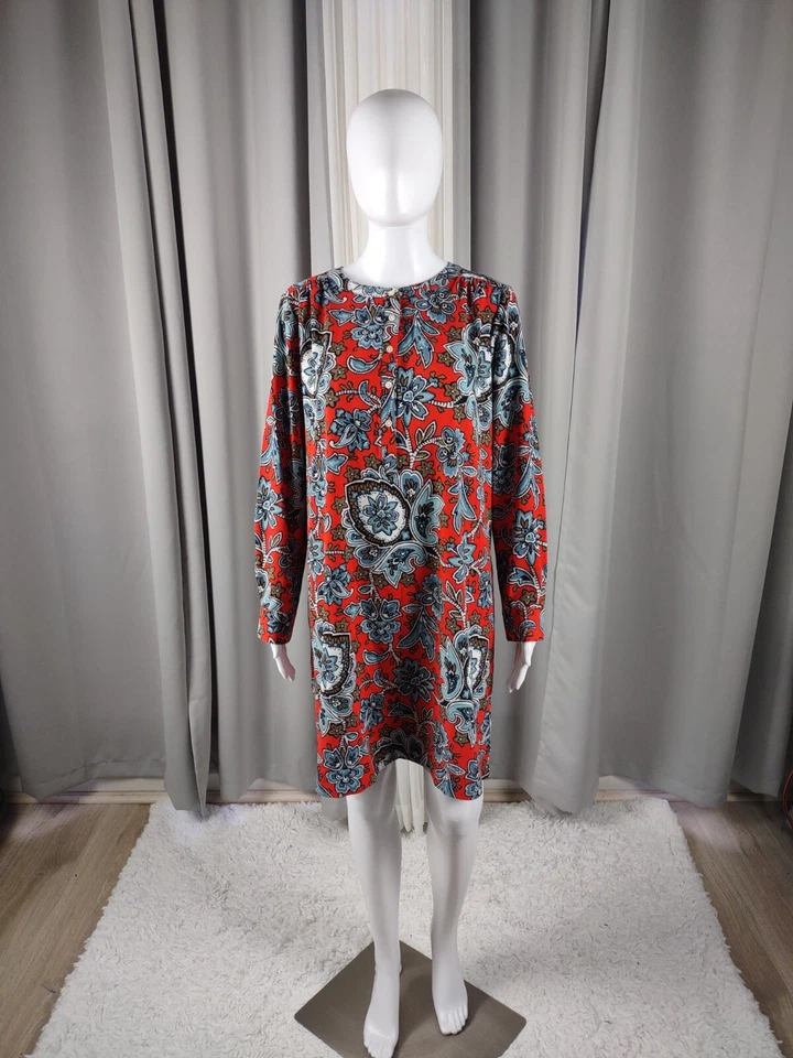 Ann Taylor Loft Women's Multi Color Half Button Front Shift Dress Shirt Size M - Image 1 of 4