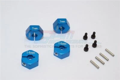 GPM ALUMINIUM HEX ADAPTER 14 X 7 / 9mm 1/10 AXIAL RACING SCX10 EXO WRAITH TRUCK - Image 1 of 4
