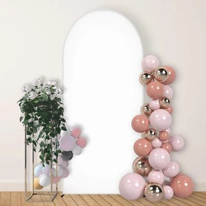 Wedding Arch Backdrop Cover 5FT Spandex Fitted Arch Cover Round Top Chiara Ba... - Picture 1 of 6