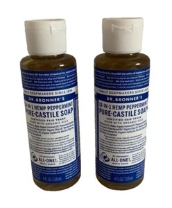 Dr Bronner’s Pure-Castile Liquid Soap Peppermint with Organic Oils (2Pack) - Picture 1 of 2