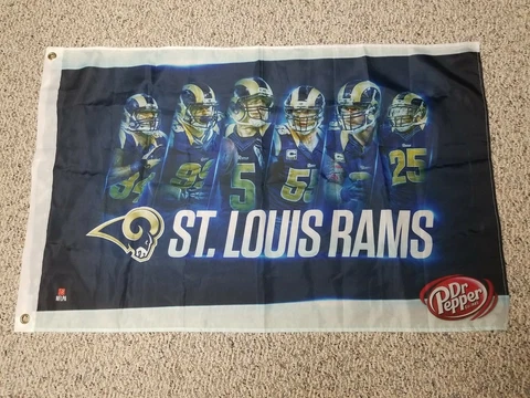St. Louis Rams Flag Dr. Pepper Logo NFL Cover