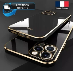 Coque iPhone 16 15 14 Pro Max, Etui Antichoc Haute Protection en silicone souple - Photo 1 sur 29
