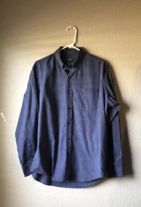 Van Heusen Shirt Blue Long Sleeve Button Down Casual Shirt Men’s Sz M 15-15 1/2 - Picture 1 of 11