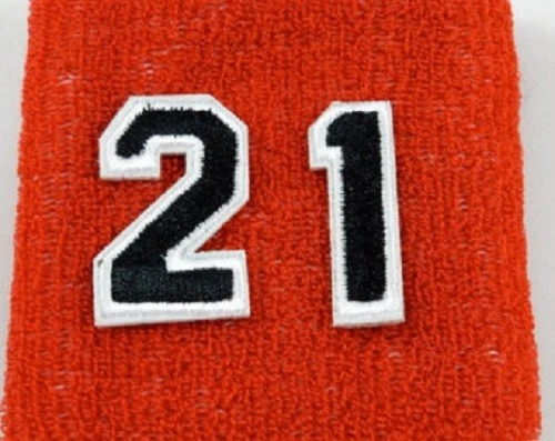 COOLEST SHOES ON EARTH One Custom Number Red Black Wristband Sweatband Football Baseball Basketball