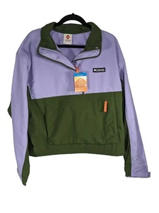 Women's Columbia Deschutes Valley Wind Shell Jacket - XL Purple And Green - Picture 1 of 3
