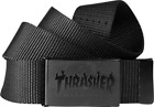 Thrasher Magazine Flames Logo Skateboard Web Belt - Black / Black