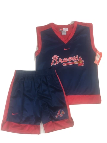 Youth Atlanta Braves Nike 2-pc Short Set Cover