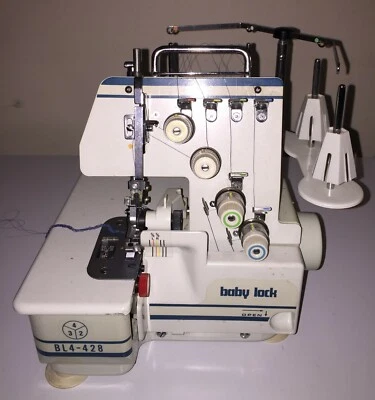 vintage BABY LOCK SERGER BL4-428 + pedal sewing machine Japan made working - Image 1 of 4