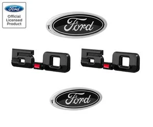 Juego de 4 emblemas de parachoques guardabarros delantero trasero negro Ford Mustang GT 1983-1993 negro - Imagen 1 de 4