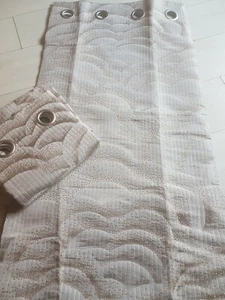 Next Natural , Gold Metallic Lined Eyelet Curtains 117x137cm (NB78) - Picture 1 of 4