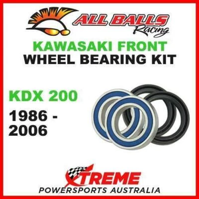 Kit de cojinete de rueda delantera MX Kawasaki KDX200 KDX 200 1986-2006 Moto, todas las bolas 25- Foto 1 de 2
