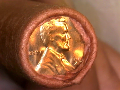1961 P Lincoln Memorial Cents OBW Original Bank Wrapped (1 Roll BU/ Uncirculated Cover