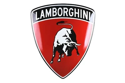 Enamel plaque LAMBORGHINI 50x60 cm WARRANTY emblem sign logo plate  - Image 1 of 3