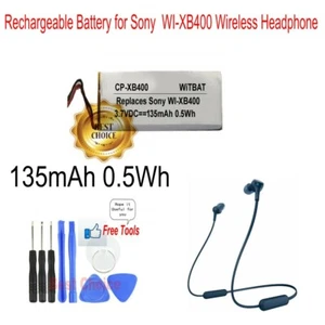 Batteria ricaricabile 135 mAh 0,5 Wh per Sony WI-XB400 Cuffie Wireless - Foto 1 di 4