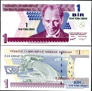 TURKEY 1 LIRA 2005 P 216 UNC - Picture 1 of 1