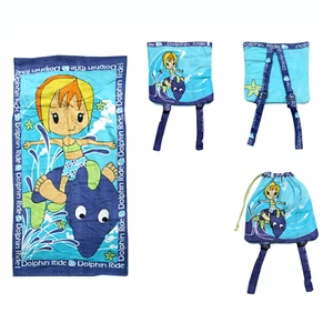 Kids Beach Towel N Bag Dolphin - Picture 1 of 1