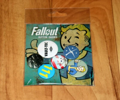 2016 Fallout Vault-Tec 111 Vault Boy Rare Button Badges Set Bethesda  - Image 1 of 4