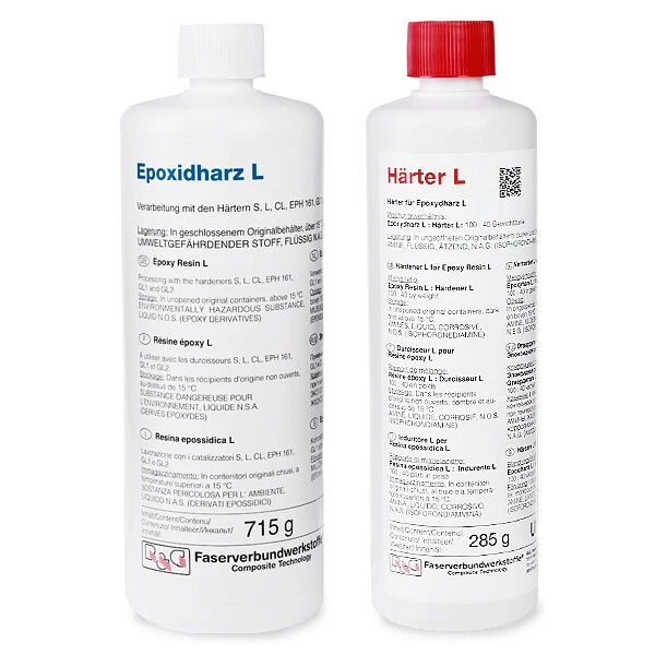 Epoxyharz+Härter L 1Kg 40min Verarbeitungszeit R&G 1001101 r+g Laminierharz - Bild 1 von 1