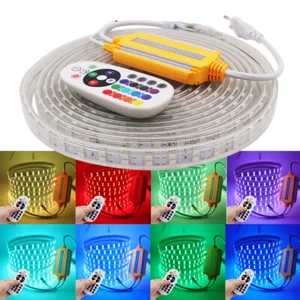5050 RGB LED Strip Lichtleiste Lichtband Licht Streifen Wasserdicht 220V 230V - Bild 1 von 15