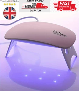 Mini esmalte de uñas GEL UV de 6 W lámpara portátil secador de luz LED esmalte tiempo de curación USB - Imagen 1 de 8
