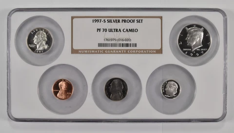 PF70 UCAM 1997-S 5 Coin Silver Proof Set - Graded NGC *9884 Cover
